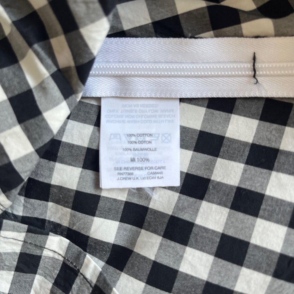 J Crew Flutter Sleeve Wrap Gingham Blouse | Size 4 - Picture 10 of 10